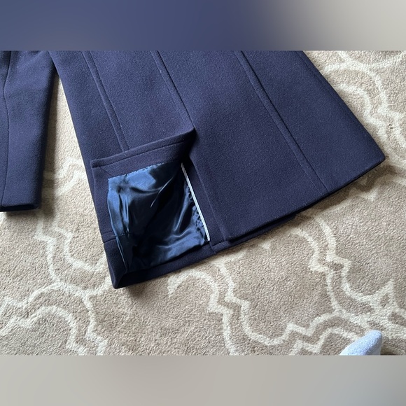 J. Crew Stadium Cloth Nello Gori Wool Navy Blue Size 0 - Picture 6 of 7